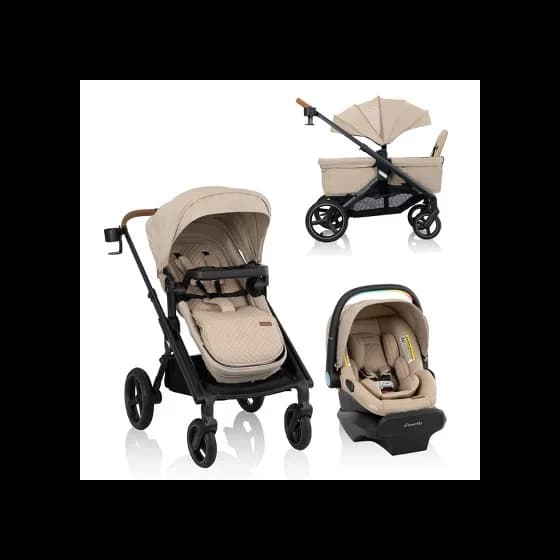Evenflo Transformer Wagon Travel System with LiteMax NXT car seat in Travertine