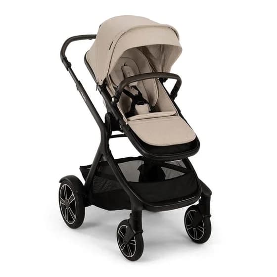 Nuna DEMI next convertible single-to-double stroller in Biscotti