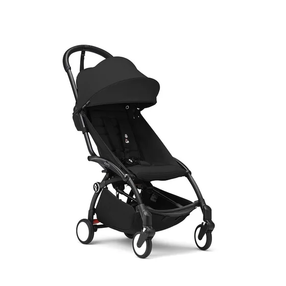 Stokke YOYO3 stroller from 6 months in black with black frame