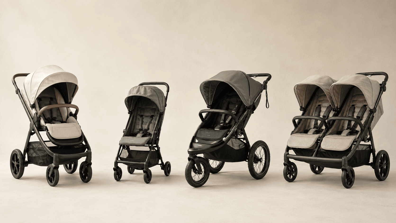 Different stroller silhouettes arranged by category